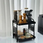 استند دو طبقه فلزی مشکی ضدزنگ کادوما کد 8133