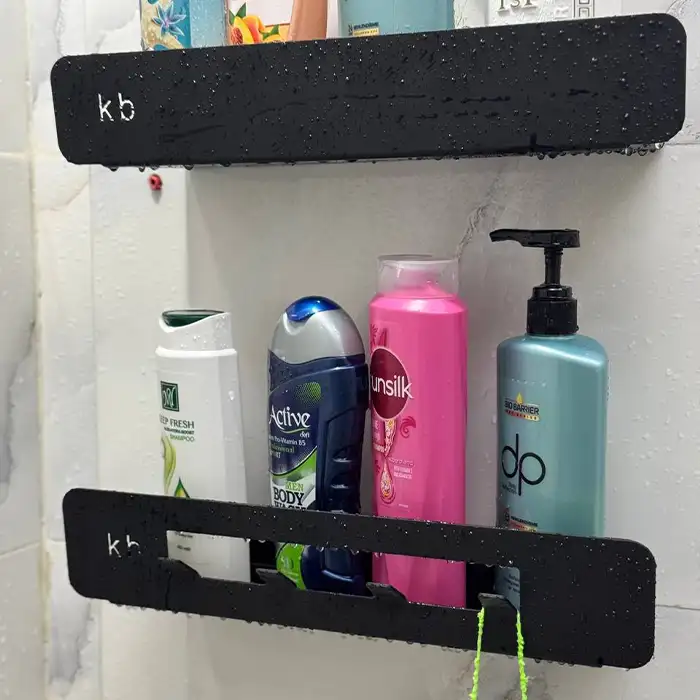 شلف سرویس بهداشتی آویزدار آلومینیومی ضدزنگ کد 8137